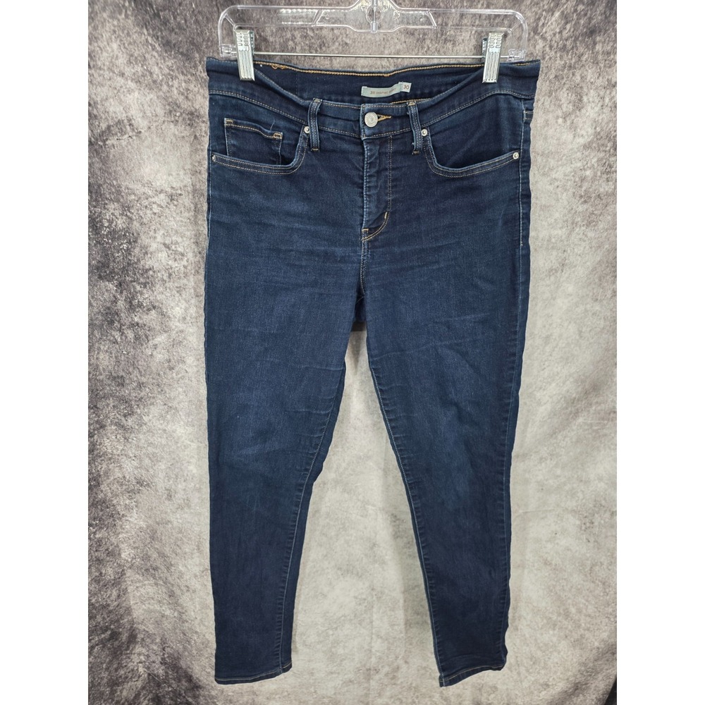 Levis 311 Jeans Womens 30‎ Blue Shaping Skinny Fit Mid Rise Dark Wash Stretch